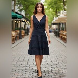 Ralph Lauren Elegant Black Midi Dress